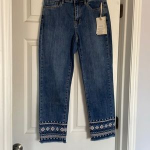 NWT embroidered jeans by Charlie B